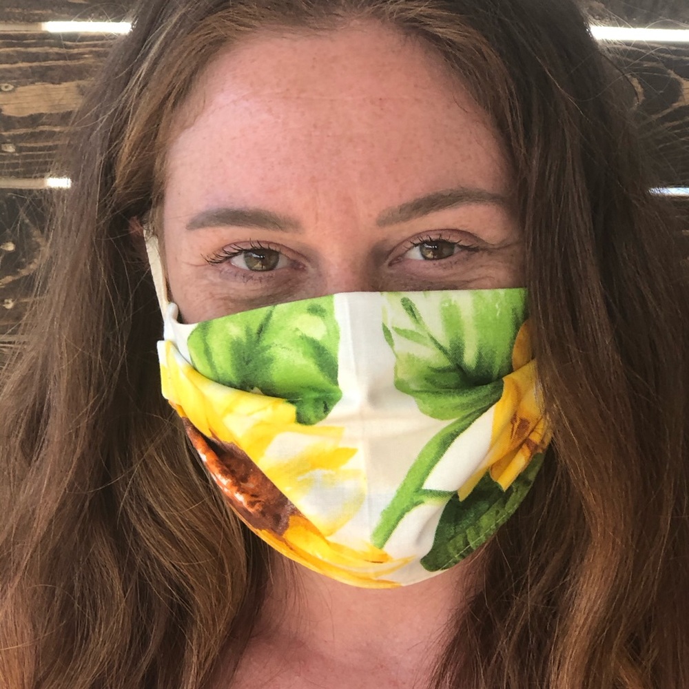 Face Mask sunflowers tropical